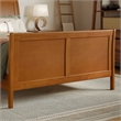 Valencia Full Low Wood Platform Bed with Matching Footboard in Light Toffee