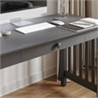 AFI Mission Solid Wood Writing Office Desk with Drawer in Gray