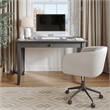 AFI Mission Solid Wood Writing Office Desk with Drawer in Gray