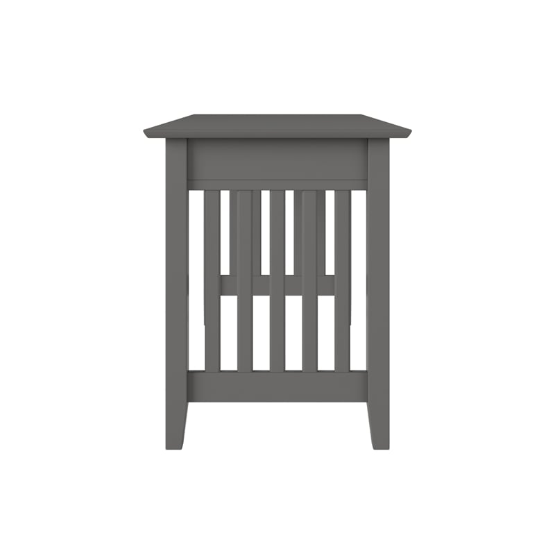 AFI Mission Solid Wood Writing Office Desk with Drawer in Gray