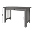 AFI Mission Solid Wood Writing Office Desk with Drawer in Gray