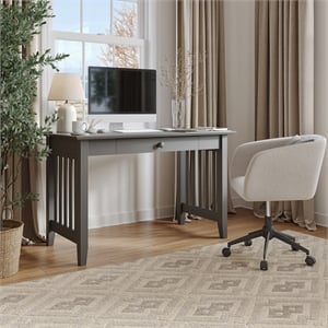 AFI Mission Solid Wood Writing Office Desk with Drawer in Gray