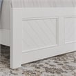Berkshire Twin XL Wood Low Profile Platform Bed with Matching Footboard in White