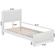 Berkshire Twin XL Wood Low Profile Platform Bed with Matching Footboard in White