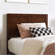 Berkshire Twin XL Low Profile Platform Bed w/ Matching Footboard in Walnut Brown