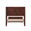 Berkshire Twin XL Low Profile Platform Bed w/ Matching Footboard in Walnut Brown