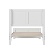 Berkshire Twin Wood Low Profile Platform Bed with Matching Footboard in White
