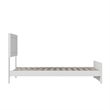 Berkshire Twin Wood Low Profile Platform Bed with Matching Footboard in White