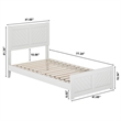 Berkshire Twin Wood Low Profile Platform Bed with Matching Footboard in White