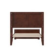 Berkshire Twin Wood Low Profile Platform Bed wMatching Footboard in Walnut Brown
