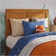Berkshire Twin Wood Low Profile Platform Bed wMatching Footboard in Light Toffee
