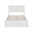 Berkshire Full Low Profile Wood Platform Bed with Matching Footboard in White