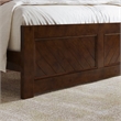 Berkshire Full Low Profile Wood Platform Bed with Matching Footboard in Walnut