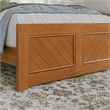 Berkshire Full Low Wood Platform Bed with Matching Footboard in Light Toffee