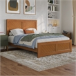 Berkshire Full Low Wood Platform Bed with Matching Footboard in Light Toffee
