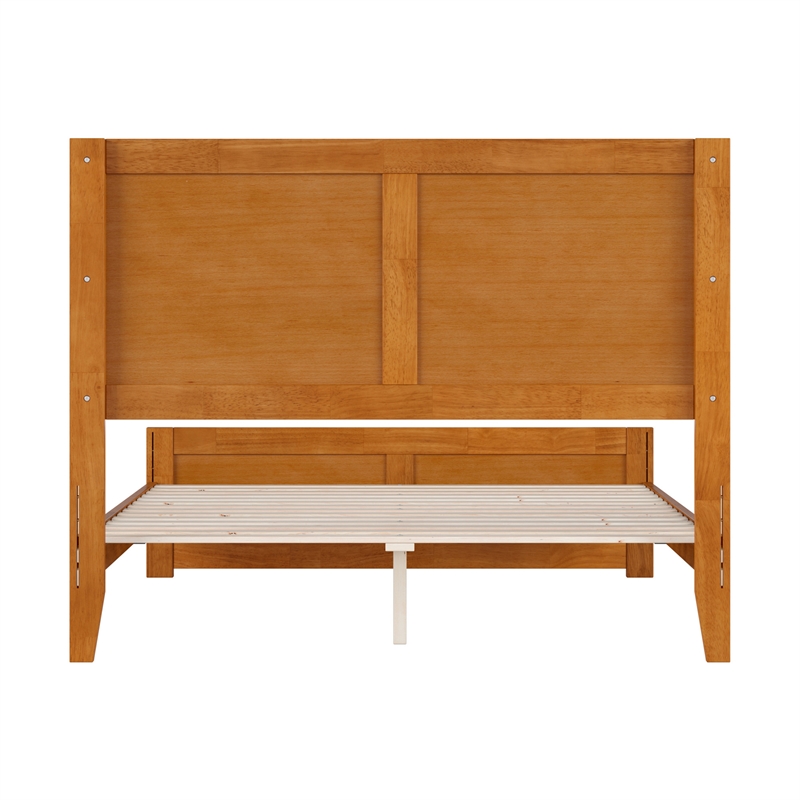 Berkshire Full Low Wood Platform Bed with Matching Footboard in Light Toffee