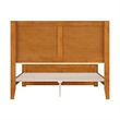 Berkshire Full Low Wood Platform Bed with Matching Footboard in Light Toffee