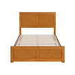 Berkshire Full Low Wood Platform Bed with Matching Footboard in Light Toffee