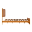 Berkshire Full Low Wood Platform Bed with Matching Footboard in Light Toffee