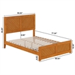 Berkshire Full Low Wood Platform Bed with Matching Footboard in Light Toffee