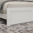 Berkshire King Wood Low Profile Platform Bed with Matching Footboard in White