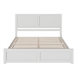 Berkshire King Wood Low Profile Platform Bed with Matching Footboard in White