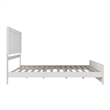 Berkshire King Wood Low Profile Platform Bed with Matching Footboard in White