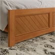 Berkshire King Wood Low Profile Platform Bed wMatching Footboard in Light Toffee