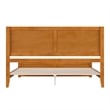 Berkshire King Wood Low Profile Platform Bed wMatching Footboard in Light Toffee