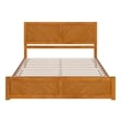 Berkshire King Wood Low Profile Platform Bed wMatching Footboard in Light Toffee
