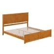 Berkshire King Wood Low Profile Platform Bed wMatching Footboard in Light Toffee