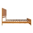 Berkshire King Wood Low Profile Platform Bed wMatching Footboard in Light Toffee