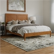 Berkshire Queen Wood Low Profile Platform Bed in Light Toffee