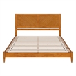 Berkshire King Wood Low Profile Platform Bed in Light Toffee