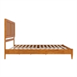 Berkshire King Wood Low Profile Platform Bed in Light Toffee