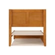 Clayton Twin XL Wood Platform Bed with Panel Footboard & Trundle in Light Toffee