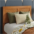Clayton Twin Wood Platform Bed with Panel Footboard & Trundle in Light Toffee