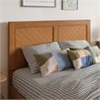 Clayton Full Wood Platform Bed with Panel Footboard & Trundle in Light Toffee