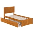 Canyon Twin XL Platform Bed with Matching Footboard & Trundle in Light Toffee