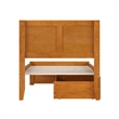 Canyon Twin XL Storage Wood Platform Bed with Matching Footboard in Light Toffee