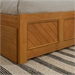 Canyon Twin Storage Wood Platform Bed with Matching Footboard in Light Toffee