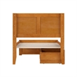Canyon Twin Storage Wood Platform Bed with Matching Footboard in Light Toffee