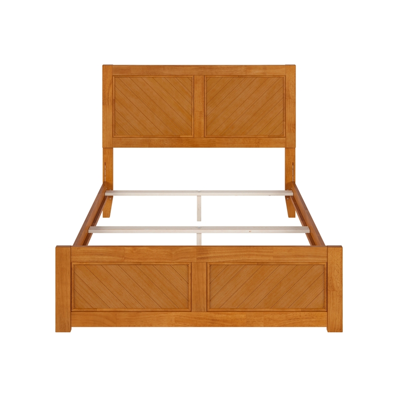 Canyon Full Foundation Bed Frame with Matching Footboard in Light Toffee