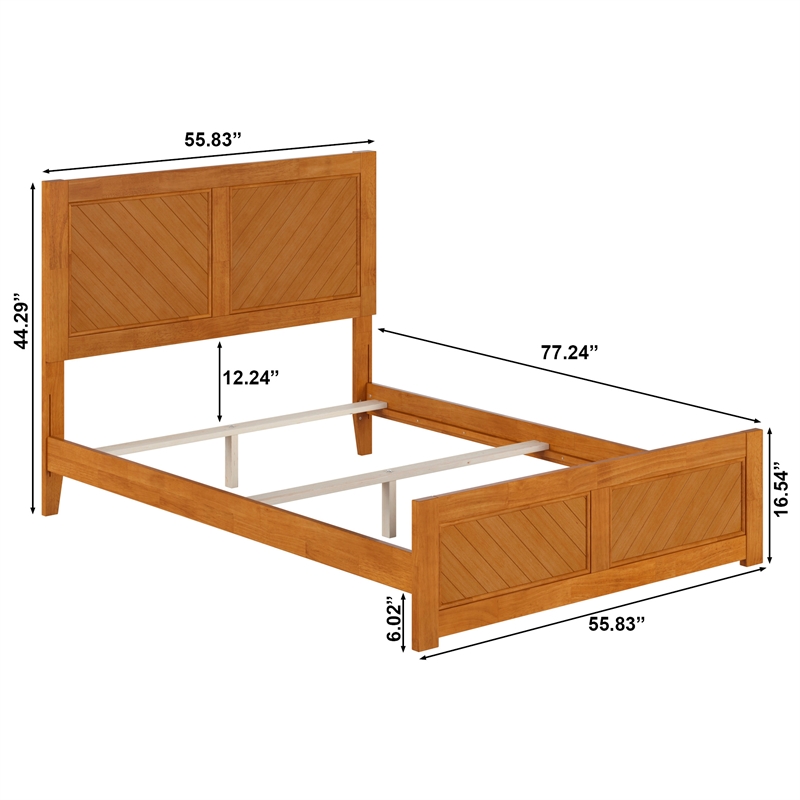 Canyon Full Foundation Bed Frame with Matching Footboard in Light Toffee
