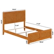Canyon Full Foundation Bed Frame with Matching Footboard in Light Toffee