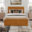 Canyon Full Wood Platform Bed with Matching Footboard & Trundle in Light Toffee