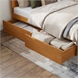 Canyon Full Storage Wood Platform Bed with Matching Footboard in Light Toffee