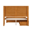 Canyon Full Storage Wood Platform Bed with Matching Footboard in Light Toffee