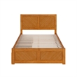 Canyon Full Storage Wood Platform Bed with Matching Footboard in Light Toffee