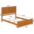 Canyon Queen Foundation Bed Frame with Matching Footboard in Light Toffee